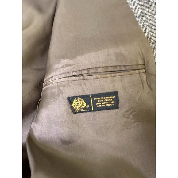 VINTAGE LEVIS Mens Tweed Blazer Sport Coat Casual Jacket Size 42R Wool Suit USA - Picture 4 of 10